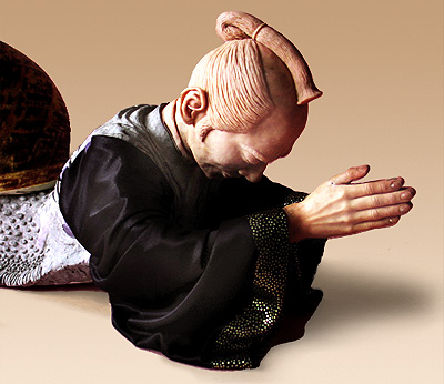 wax modeling of arms in progress