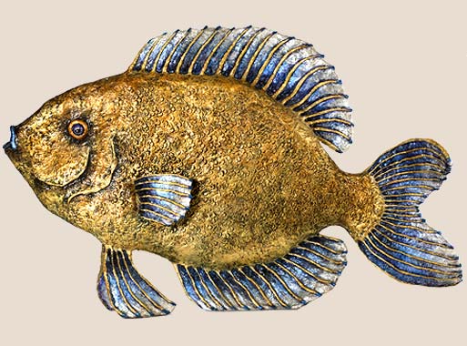 painted paper pulp fish