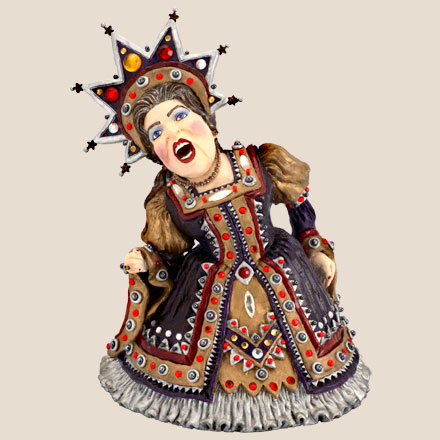 polymer clay sculpture of a Queen