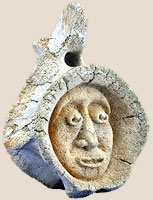 sculpture of whale dweller