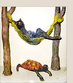 kids playing with puppets